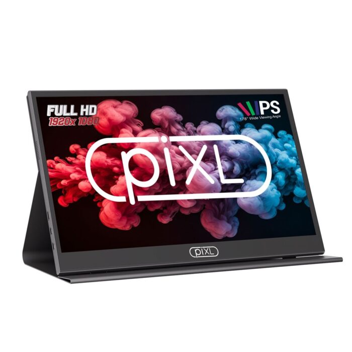 piXL PM156C 15.6 Inch Full HD 60Hz IPS Portable Monitor with USB-C, Mini HDMI - Image 1