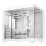 DeepCool CG530 Dual-Chamber Computer Case, Tempered Glass Panels, White - Image 3