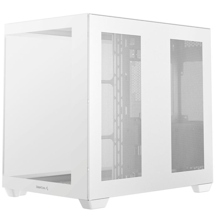 DeepCool CG530 Dual-Chamber Computer Case, Tempered Glass Panels, White - Image 4