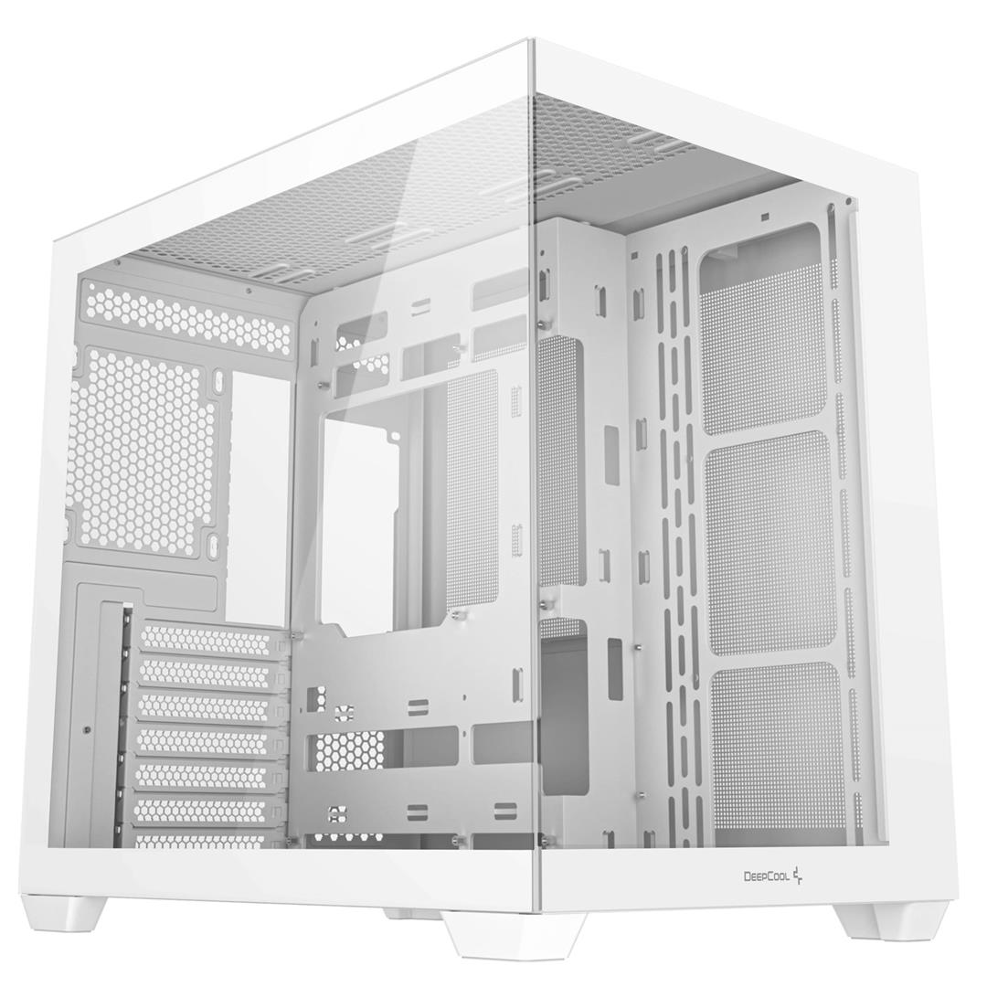 DeepCool CG530 DeepCool CG530 Dual-Chamber Computer Case, Tempered Glass Panels, White - Image 1