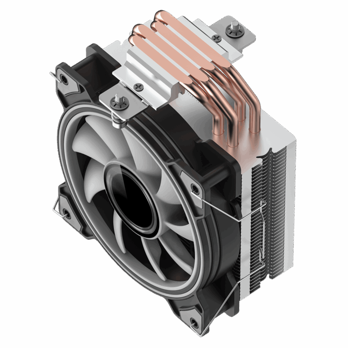 GameMax Ice Blade CPU Cooler 120mm PWM ARGB Fan 4 x Heat Pipes TDP 190W - Image 3