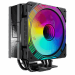 GameMax Ice Force Black CPU Cooler With 120mm PWM ARGB Infinity Fan 4 x Heat Pipes TDP 200W - Image 2