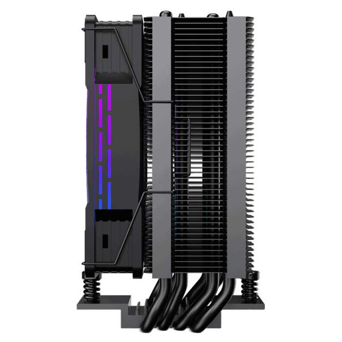 GameMax Ice Force Black CPU Cooler With 120mm PWM ARGB Infinity Fan 4 x Heat Pipes TDP 200W - Image 3