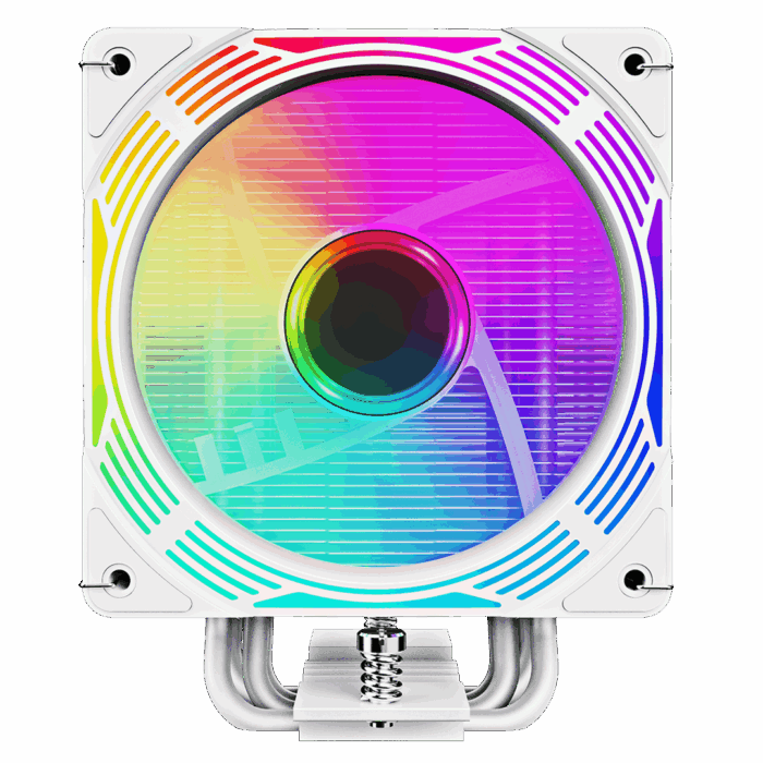 GameMax Ice force White CPU Cooler With 120mm PWM ARGB Infinity Fan 4 Heat Pipes TDP 200W - Image 3