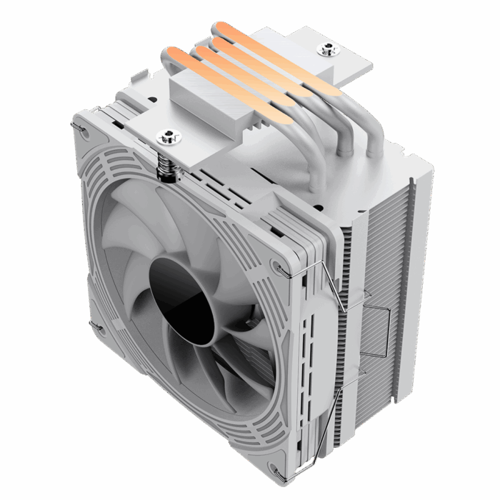 GameMax Ice force White CPU Cooler With 120mm PWM ARGB Infinity Fan 4 Heat Pipes TDP 200W - Image 4
