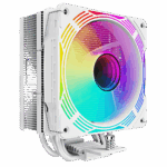 GameMax Ice force White CPU Cooler With 120mm PWM ARGB Infinity Fan 4 Heat Pipes TDP 200W - Image 2