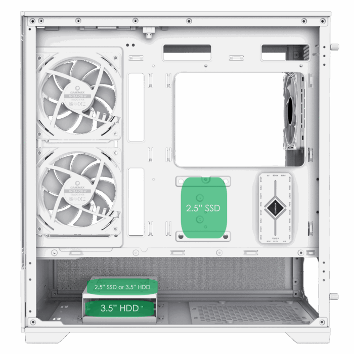 GameMax Vista Mini White Case - Image 7