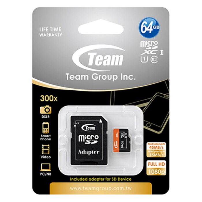 Team 64GB sd Team 64GB Micro SDXC UHS-1 Class 10 - Image 1