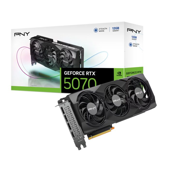 PNY RTX 5070 PNY GeForce RTX 5070 Triple Fan 12GB GDDR7 - Image 1