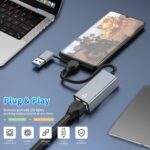 USB C & A to Ethernet Adapter, USB 3.0 to Ethernet, 1000 Mbps LAN Adapter for Windows, MAC OS, Linux - Image 3