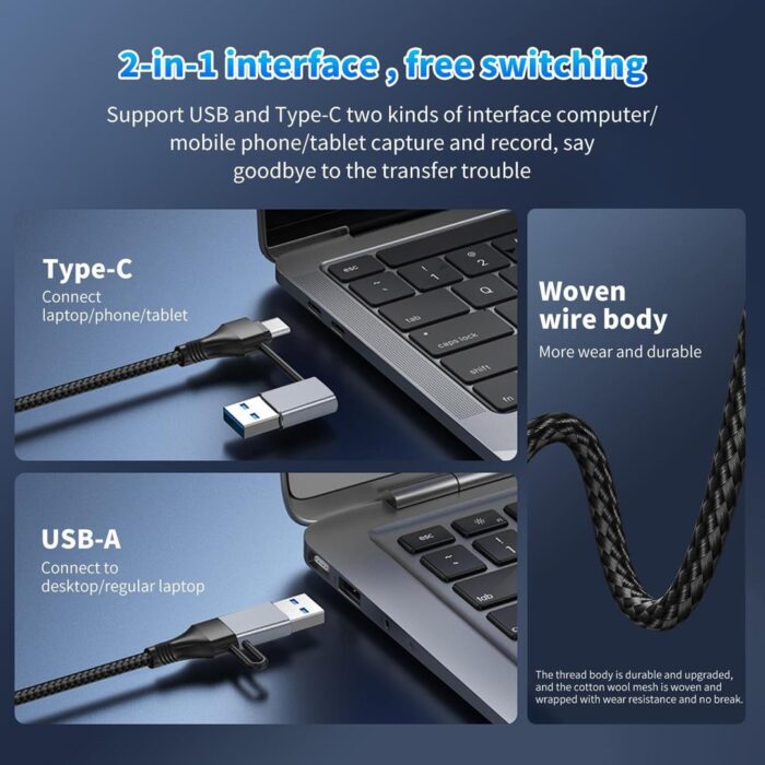USB C & A to Ethernet Adapter, USB 3.0 to Ethernet, 1000 Mbps LAN Adapter for Windows, MAC OS, Linux - Image 2
