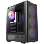 Antec VX310 ARGB Mid-Tower Gaming Pre-Installed 4 x 120mm ARGB Fans, Tempered Glass Side Panel, High-Airflow