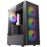 Antec AX27 RGB Mid-Tower Case,  4 x 120mm Fixed-RGB Fans
