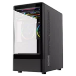 CiT F3 Black Micro-ATX Curved Window PC Gaming Case with 3 x 120mm ARGB Fans - Image 3