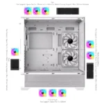 GameMax Vista AW White ATX Case - Image 3