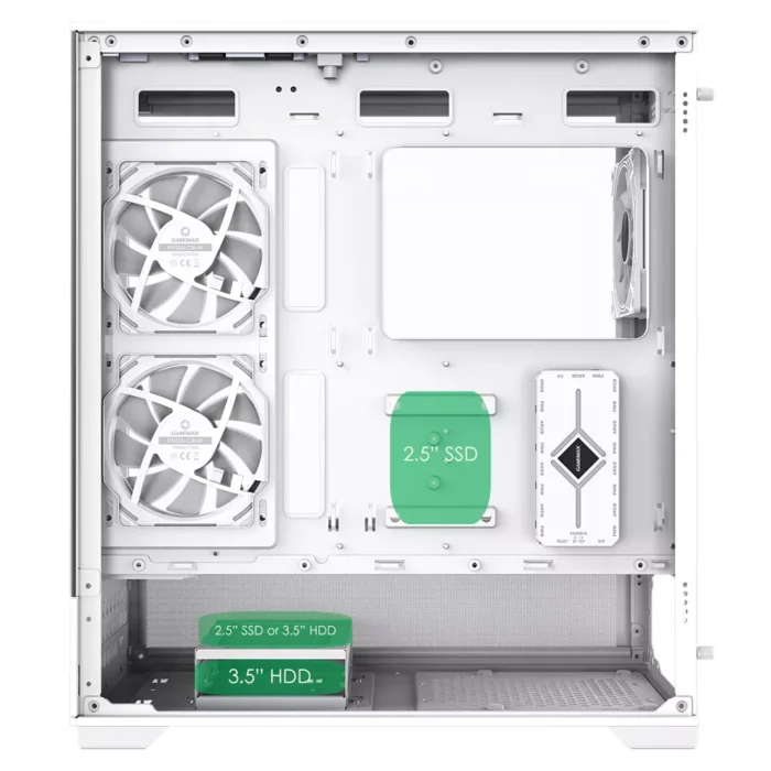 GameMax Vista AW White ATX Case - Image 5
