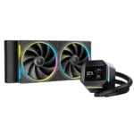 DeepCool LM240 Liquid CPU Cooler with 2.4" IPS Display, 240mm AIO, Intel LGA 1851/1700 & AMD AM5 Compatible, Black