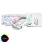 CiT White Scorpion 4in1 Keyboard Mouse & Headset Combo